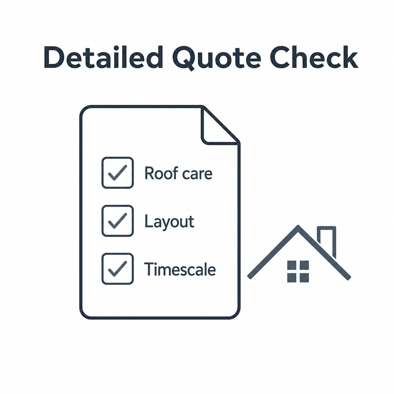 Graphic checklist for comparing details in a solar installation quote