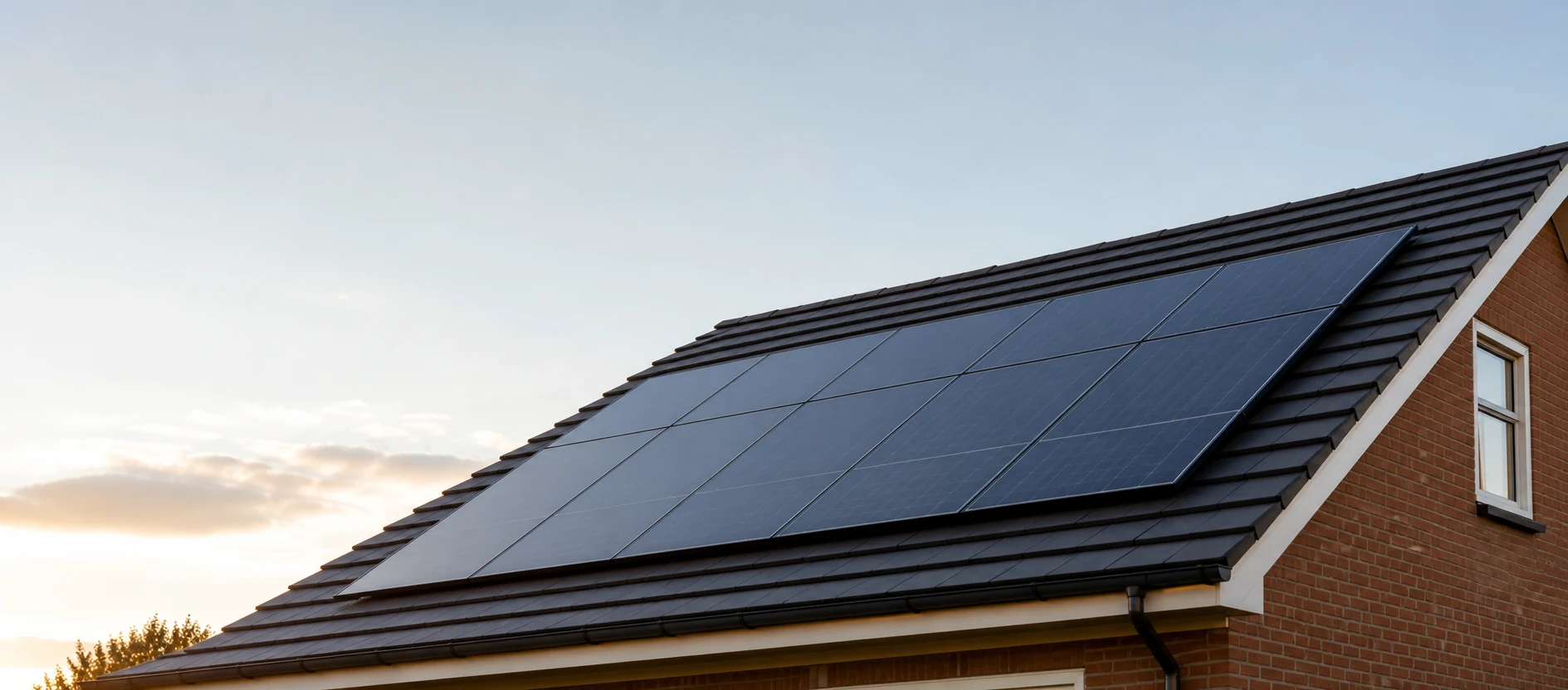Tidy solar panels fitted neatly on a residential roof